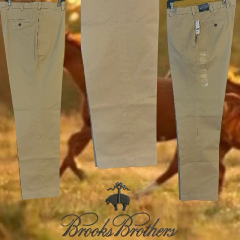 BROOKS BROTHERS ADVANTAGE CHINO WRINKLE FREE “CLARK” WAIST 38 LENGTH 34 NWT $89 - Picture 8 of 11